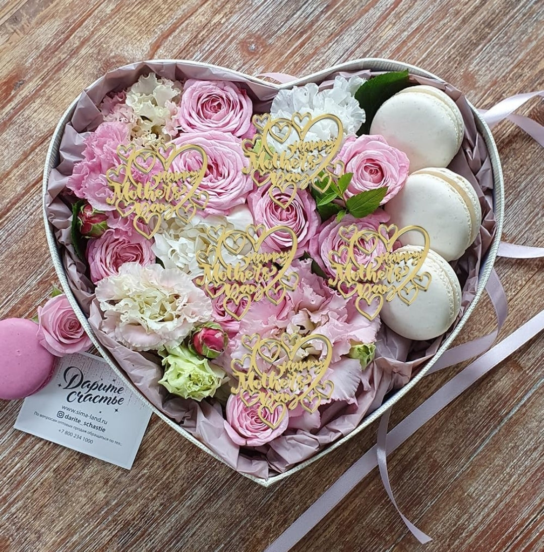 3" Gold "Happy Mother's Day" Layon Topper