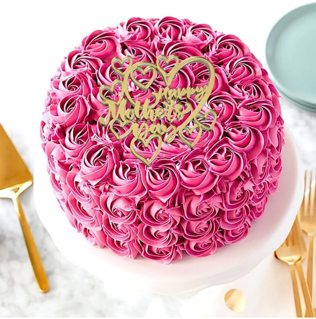3" Gold "Happy Mother's Day" Layon Topper