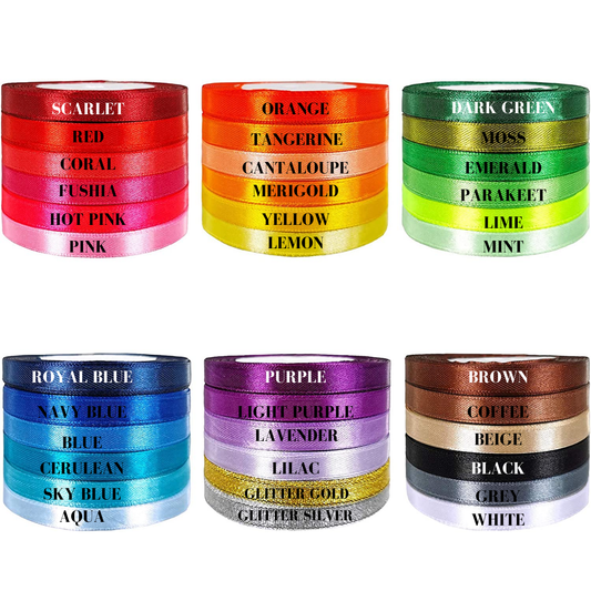 1/2" Satin Ribbon, 25 yards ‍