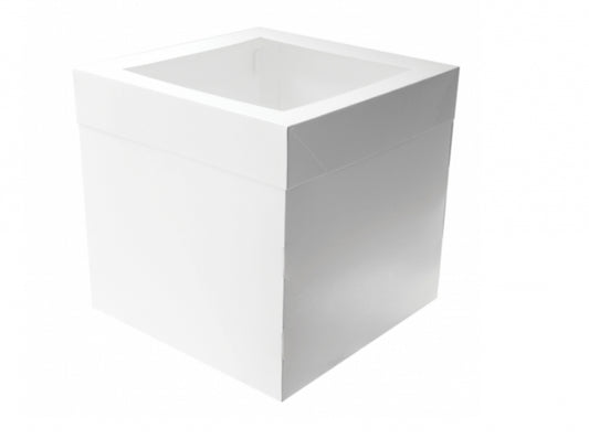 12"x12"x14" White Cake Box with Window