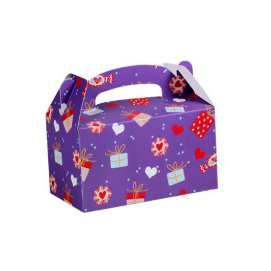 6.2"×3.5"×3.5" Purple Gable Box with Gift Print