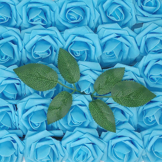 Light Blue 4" Foam Rose ‍