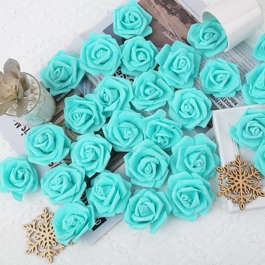 Teal 4" Foam Rose ‍