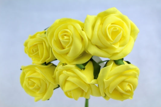 Yellow 4" Foam Rose ‍