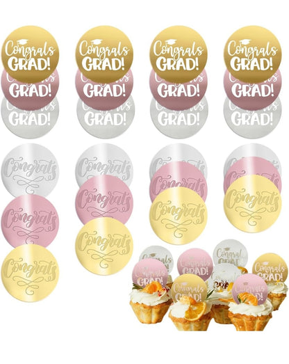 Acrylic "Congrats Grad" Cupcake Topper