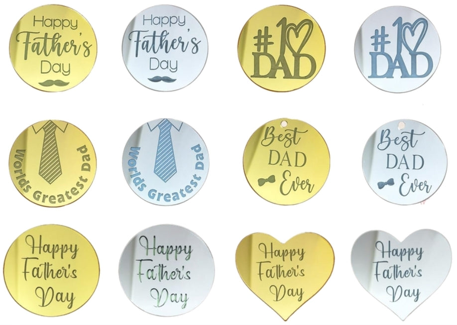 Acrylic Happy Father's Day Cupcake Topper ‍