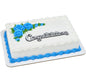 Silver "Congratulations" Cake Lay-on ‍