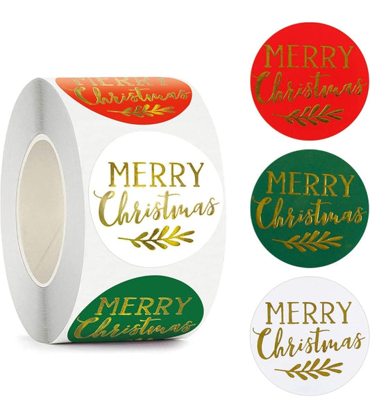 1.5" Assorted Christmas Stickers, 12