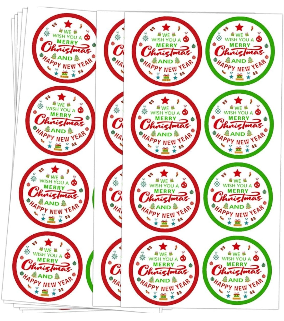 2" Christmas Themed Stickers, 8