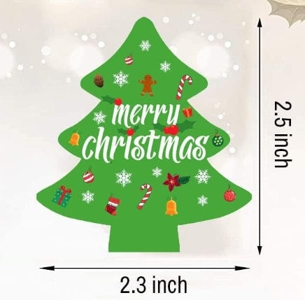 2.5" Christmas Tree Stickers, 8