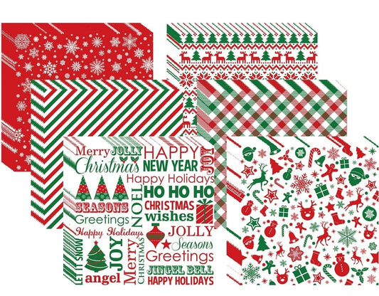 12"×12" Christmas Wax Paper, 10