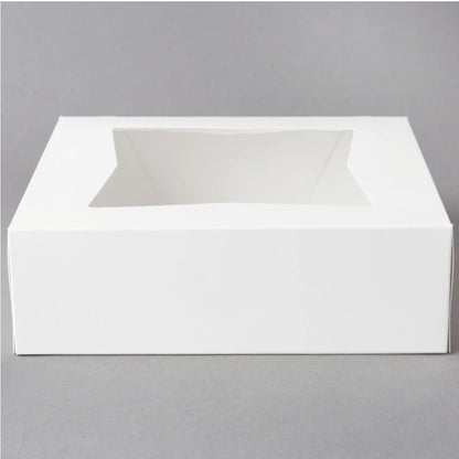 White 8"×8"×2.5" Bakery Box