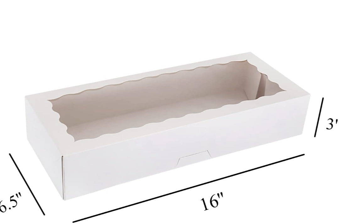 White 16"×6.5"×3" Treat Box