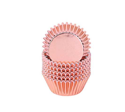 Rose Gold Metallic Cupcake Liners, 40