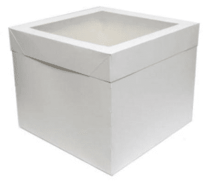 10"×10"×10" White Cake Box