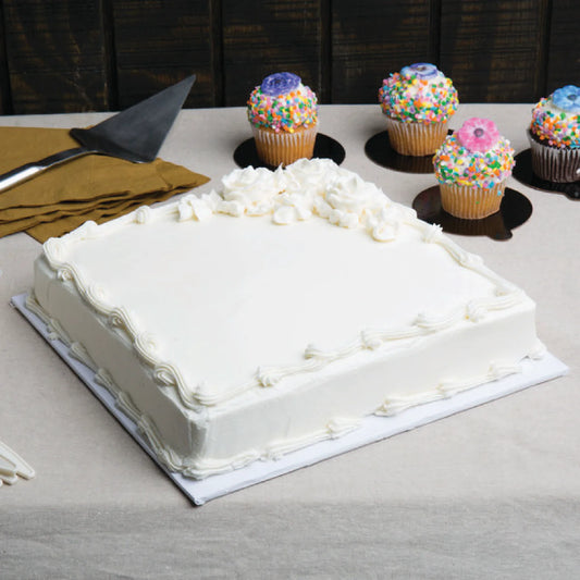12" White Square Cake Drum
