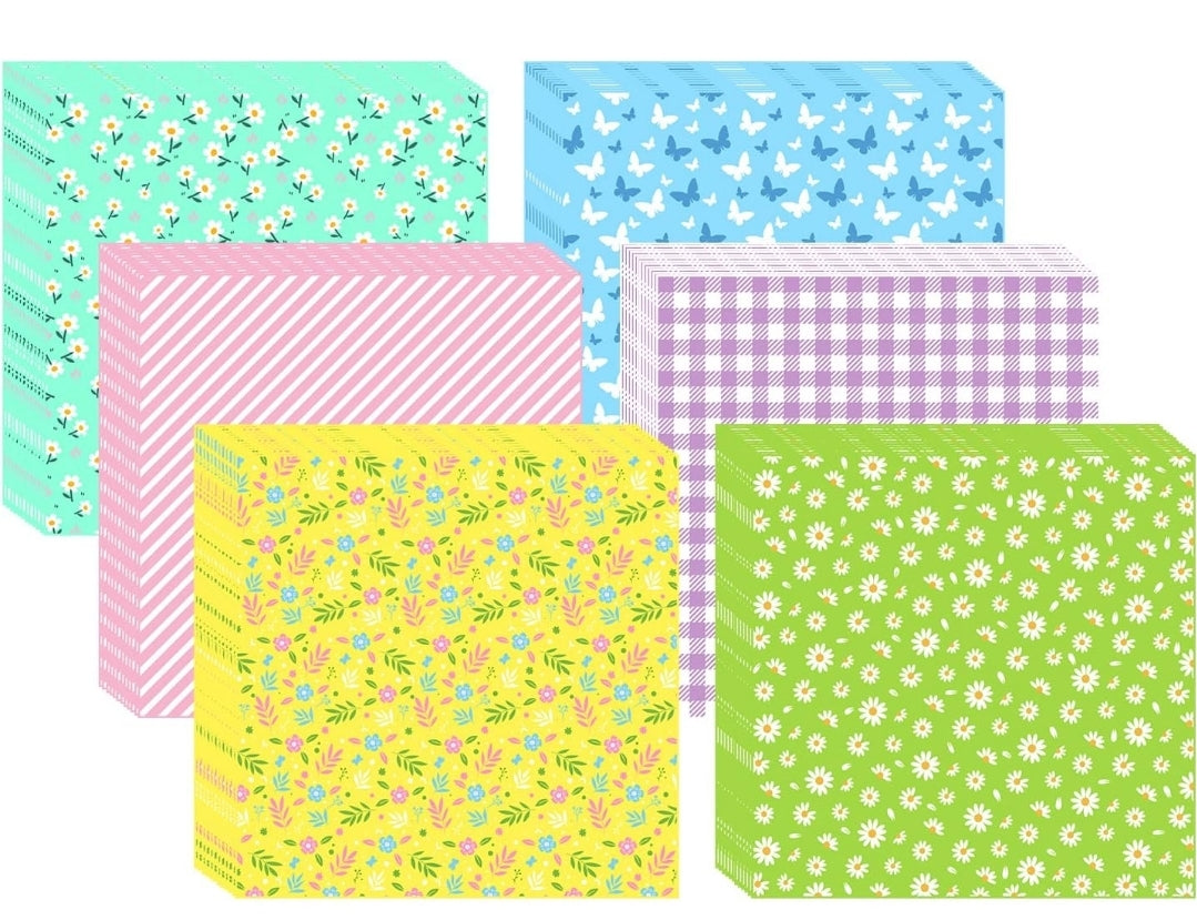 12"×12" Spring Themed Wax Papers, 10