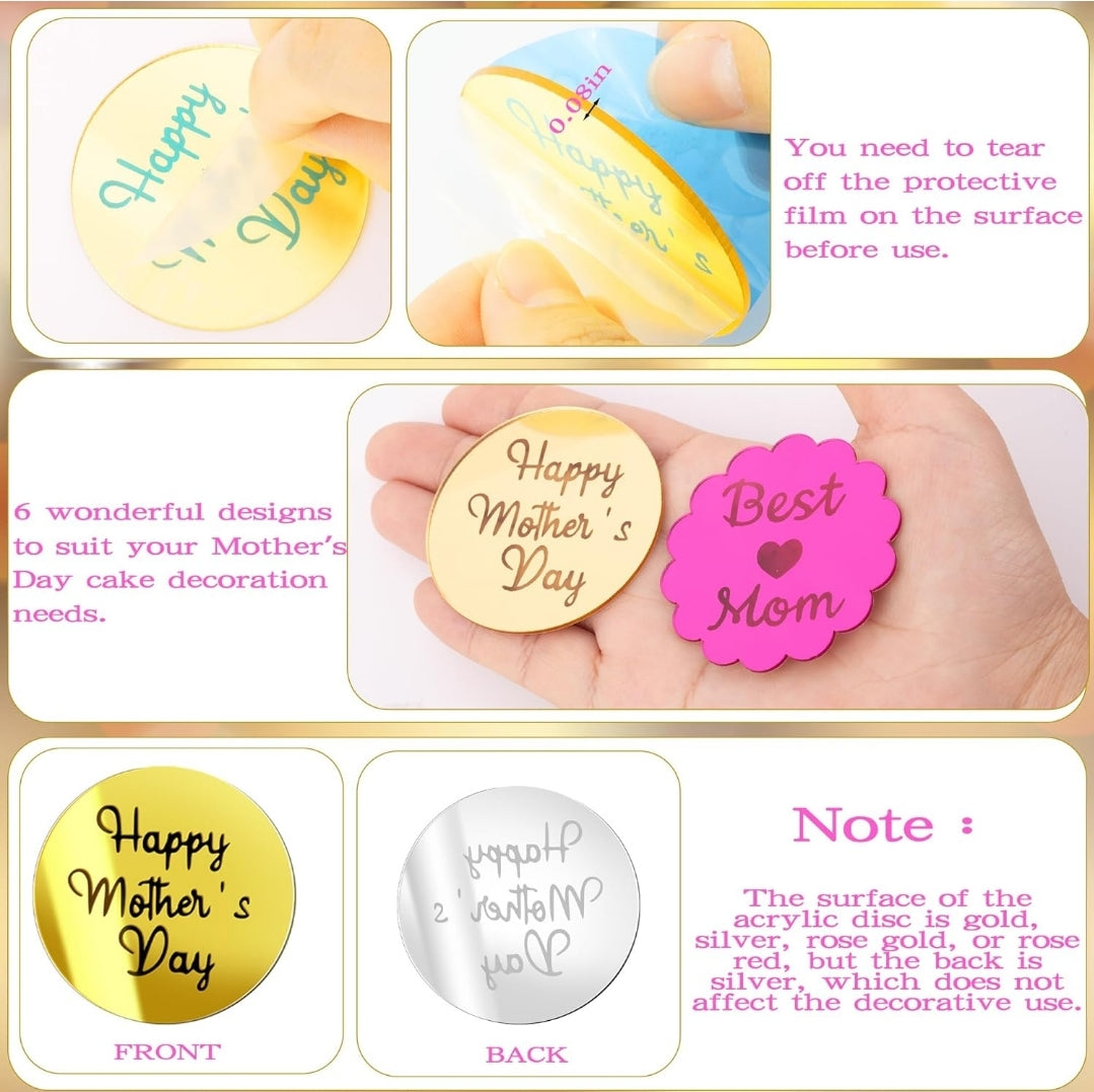 Mother's Day Themed Cupcake Disc Topper