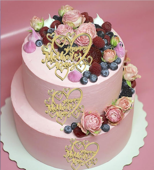 3" Gold "Happy Mother's Day" Layon Topper